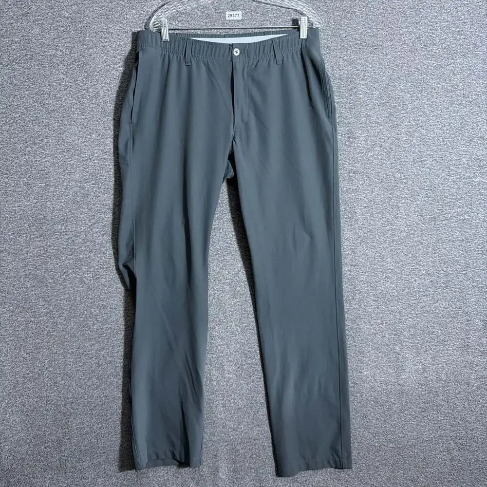 Under Armour Men's Size 36/34 Gray 4 Way Stretch Performance Golf Pants